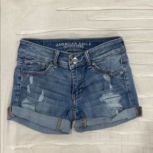 AE Light-Wash Super Super Stretch Jean Shorts
